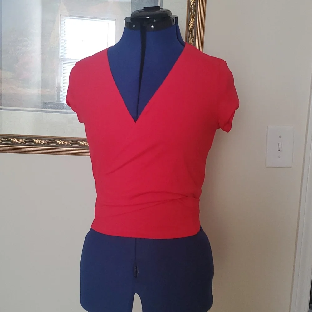 Gorgeous red wrap top from Victoria's secret pink collection - Picture 3 of 9